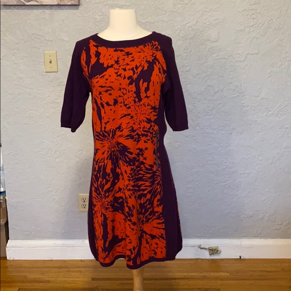 Title Nine, Sweater Dress, Size M, Purple&Rust